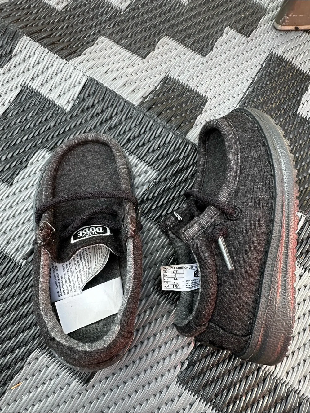 Hey Dude Kids Gray Slip-On Moccasins